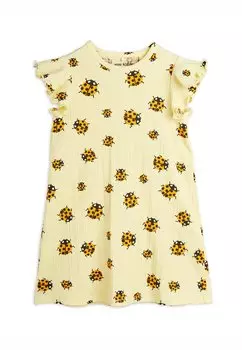 Платье из джерси Mini Rodini, желтый