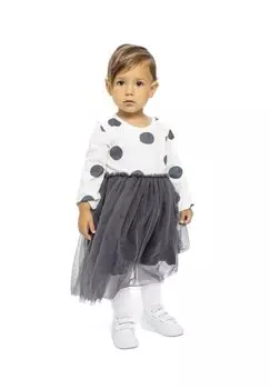 Платье из джерси MINOTI, цвет off white dark grey