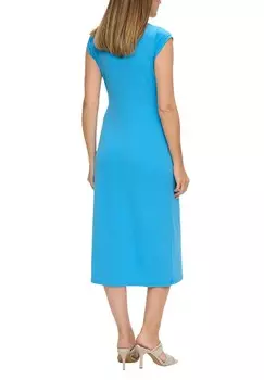 Платье из джерси MIT KNOTENDETAIL s.Oliver BLACK LABEL, бирюзовый