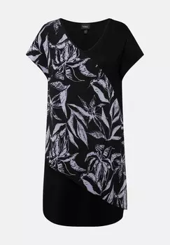 Платье из джерси MIXED PRINT Ulla Popken, черный