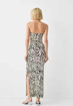 Платье из джерси Mixi Bershka, черное