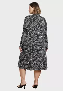 Платье из джерси MONO PAISLEY LONG SLEEVE Live Unlimited London, черный