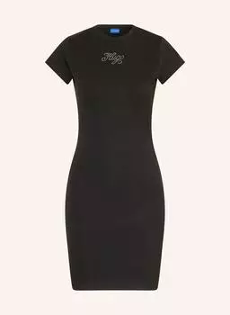 Платье из джерси Nalix с драгоценными камнями Hugo Blue, черный