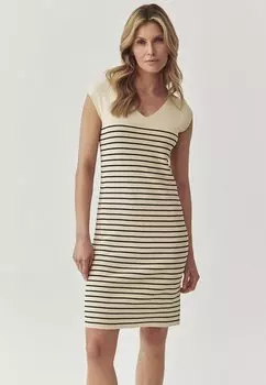 Платье из джерси Nikalimo TATUUM, бежевое