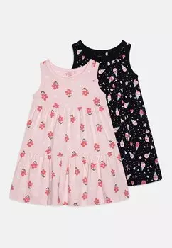 Платье из джерси NMFVIGGA SPENCER DRESS 2 PACK Name it, цвет parfait pink/dark sapphire