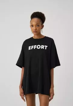 Платье из джерси NMMOCCA 2/4 BOXY TEE DRESS Noisy May, черный