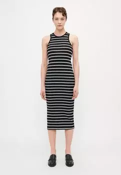 Платье из джерси ONLBELFAST STRIPE MIDIDRESS - Shift dress ONLY Tall, черный