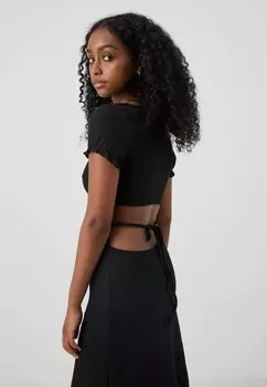 Платье из джерси ONLHILLARY SQUARE NECK DRESS ONLY Petite, черный