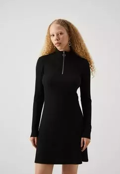 Платье из джерси ONLNELLA HALF ZIP DRESS ONLY, черный