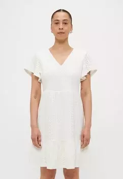 Платье из джерси ONLSANDRA V NECK DRESS ONLY Petite, кремовый