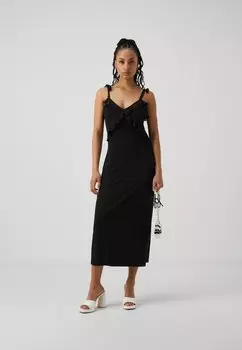 Платье из джерси Onlsandy Frill Dress ONLY, черное