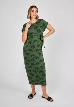 Платье из джерси PALM MIDI JoJo Maman Bb, зеленый