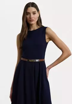 Платье из джерси Ponte Sleeveless Dress - Cocktail dress / Party dress Lauren Ralph Lauren, темно-синий