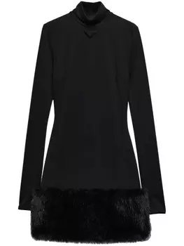 Платье из джерси Prada, черный
