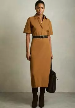 Платье из джерси REGULAR FIT-ASTRID OPEN COLLAR Reiss, желтый