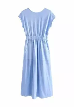 Платье из джерси REGULAR FIT MIDI Next, синий