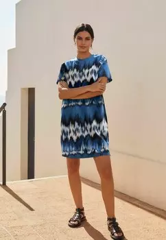 Платье из джерси Regular Fit Next, синий принт