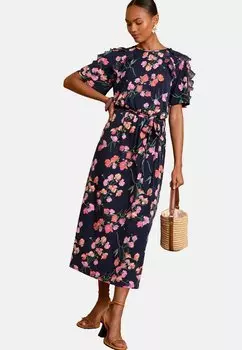 Платье из джерси REGULAR FIT - RUFFLE BELTED MIDI Love & Roses, синий