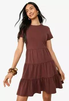Платье из джерси REGULAR FIT - SHORT SLEEVE MINI Friends Like These, коричневый