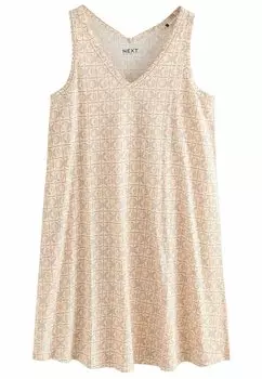 Платье из джерси REGULAR FIT SLEEVELESS V NECK SLOUCH Next, бежевый