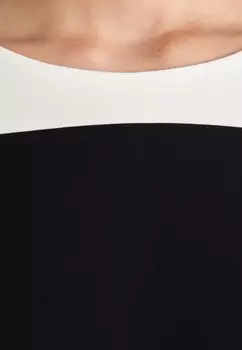 Платье из джерси ROUND NECK ELBOW SLEEVE COLOR BLOCK SHEATH DKNY, черный