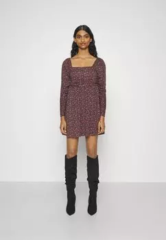 Платье из джерси Ruched Mini GAP, красный