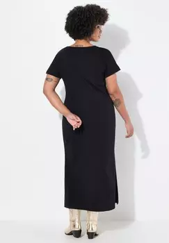 Платье из джерси RUNDHALS HALBAM SEITENSCHLITZE Angel of Style, черный