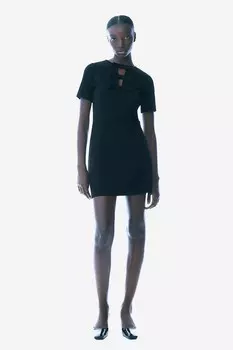 Платье из джерси с бантиками H&M, черный