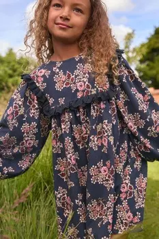 Платье из джерси с цветочным принтом Tuttington Laura Ashley, синий