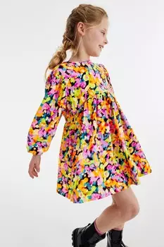 Платье из джерси с длинными рукавами Next, синий