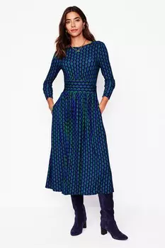 Платье из джерси с длинными рукавами Thea Boden, зеленый