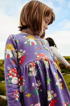 Платье из джерси с длинными рукавами Toadstool Boden, фиолетовый