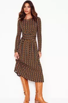 Платье из джерси с длинными рукавами Thea Boden, коричневый