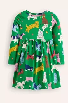 Платье из джерси с длинными рукавами Boden, зеленый