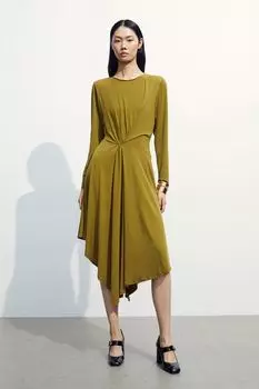 Платье из джерси с драпировкой H&M