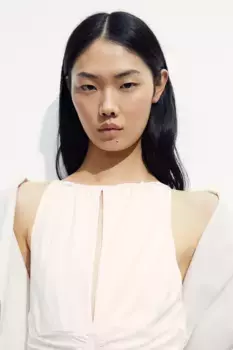 Платье из джерси с драпировкой H&M, розовый