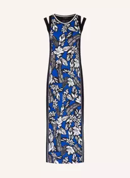 Платье из джерси с галлонными полосками Marc Cain, синий