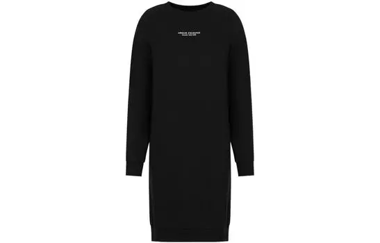 Платье из джерси с логотипом ARMANI EXCHANGE, черный