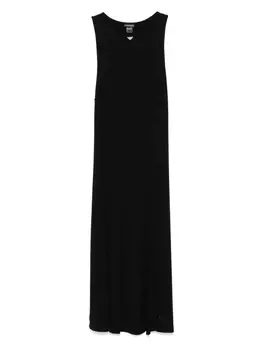 Платье из джерси с логотипом Emporio Armani, черный