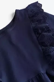 Платье из джерси с оборками H&M, синий