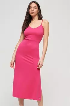 Платье из джерси с открытой спиной Superdry, розовый