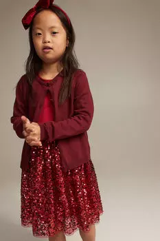 Платье из джерси с пайетками H&M, красный