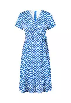 Платье из джерси с поясом Vera Mont, цвет Cream Blue