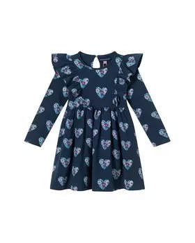 Платье из джерси с принтом Andy & Evan, синий