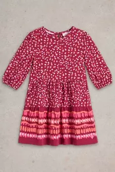 Платье из джерси с принтом в горошек, 100% хлопок White Stuff, фиолетовый