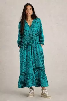 Платье из джерси с присборкой Jonie White Stuff, зеленый