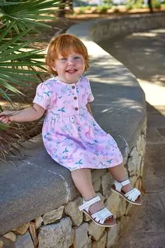 Платье из джерси с пуговицами спереди Jojo Maman Bb, розовый