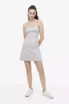 Платье из джерси с расклешенной юбкой H&M, серый