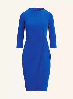 Платье из джерси с рукавами 3/4 Lauren Ralph Lauren, синий