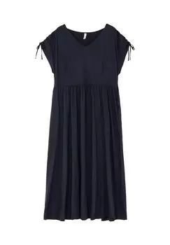 Платье из джерси с рукавами на кулиске Sheego, темно-синий